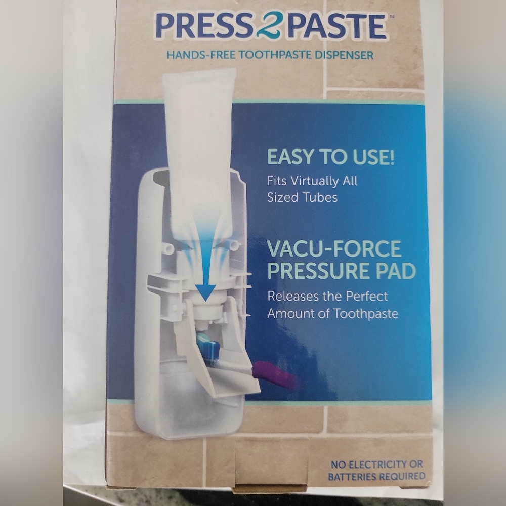 Hands-Free Toothpaste Dispenser - White - Picture 2 of 4